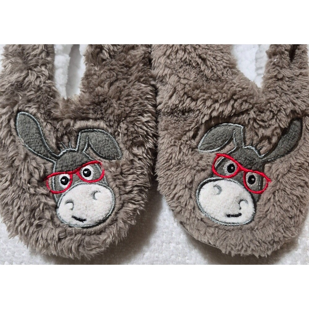 Faceplant Dreams Donkey Smart Ass Footsies Gripper Slippers Size Small 5/6